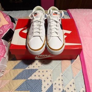 Nike White and Tan Sneakers